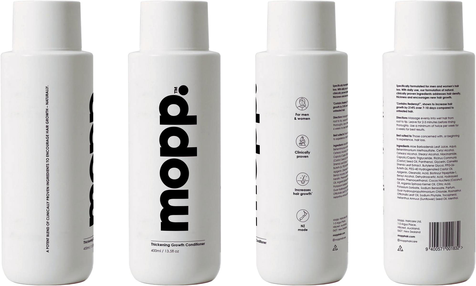 Mopp range: shampoo, conditioner, mask and serum